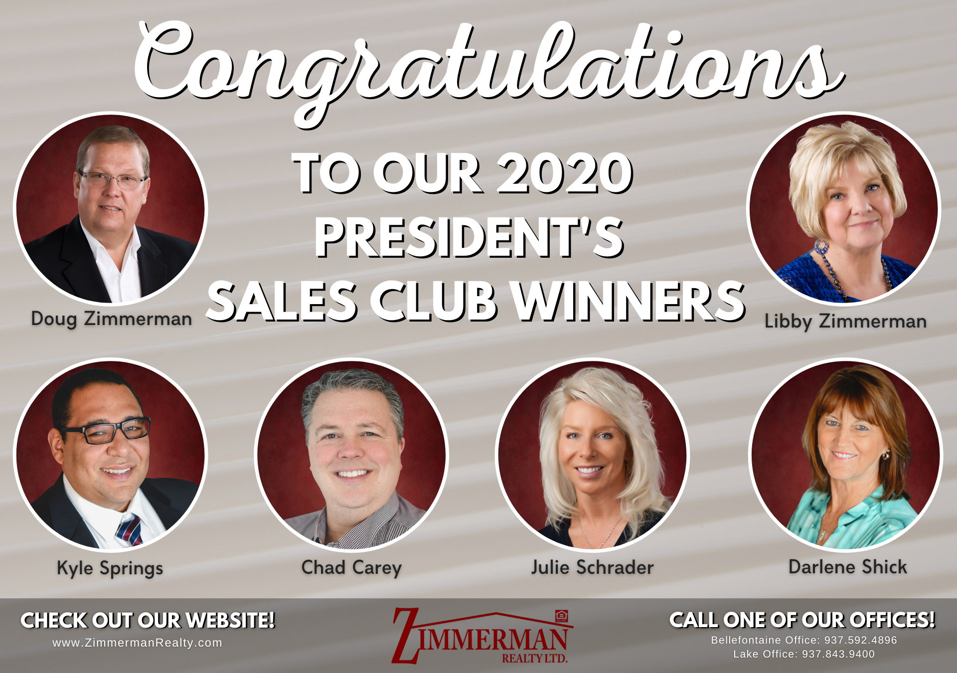 2020 President's Sales Club Award Winners
